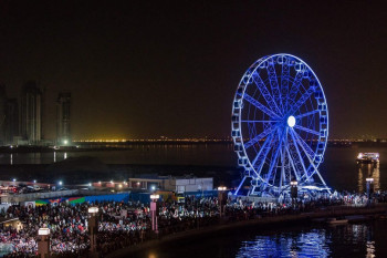Glittering city lights of Dubai